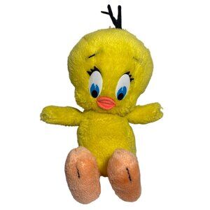 Vtg Tweety Bird Plush Yellow Orange Stuffed Toy Looney Tunes 11" Tall No tag